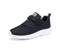 bgyujn Chaussures de sport pour enfants - En maille légère et respirante - Idéales pour l'école, les loisirs - Semelle antidérapante et respirante - Chaussures de loisirs confortables, Noir , 36 EU
