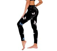 bgyujn Legging décontracté pour femme, legging d'entraînement, gym, entraînement, pantalon de course à pied avec chaîne en strass, Noir , XL