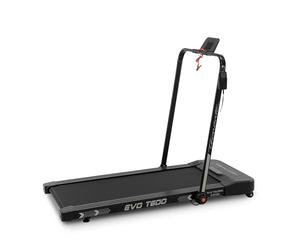 BH Fitness EVO T600 Tapis de course pliable double fonction : course et marche, vitesse maximale 12 km/h, surface de course 120 x 42 cm, écran LCD, contrôle avec télécommande