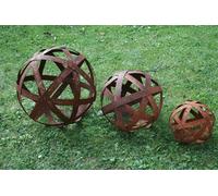 BH09037 Boule à bandes de métal rouillé 20 cm