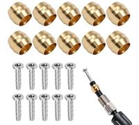 BH90 Frein à Disque Olive Et Broche 10 Set, Laiton Inoxydable Anticorrosion pour Frein hydraulique de vélo, Compatible durites de Liquide de Frein Shimano, Accessoire de freinage vélo