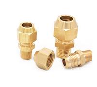 BHADANI Le torchage en cuivre connecte Directement 1/8quot; 1/4" 3/8" 1/4" Raccord en Laiton à Filetage mâle cuivre Expansion estuaire évasé Adaptateur connecteur-10mm Tuyau OD, 1/2"