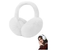 bhb Cache-oreilles en polaire pour femmes et filles - Hiver - Chaud et doux - Unisexe, Blanc., taille unique