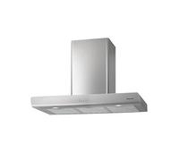 BHB6902X - Hotte - hotte décorative - largeur : 90 cm - profondeur : 50 cm - evacuation & recyclage - gris