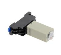 BHBHCPZGR 1 pièce 0-10 S Retard d'allumage Bouton rotatif DPDT Minuterie relais de temps CA 220 V H3Y-2 avec base de prise