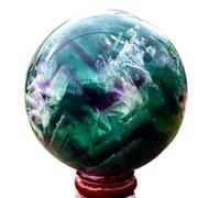BHBHCPZGR Boule de cristal de quartz fluorite couleur pierre (56-60 mm)
