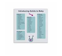 BHBHCPZGR Poster Guide to Baby First Foods - Tableau d'introduction des aliments solides et référence nutritionnelle - Cadeau pour nouvelle maman - 30 x 45 cm