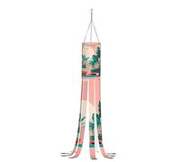 BHCASE Manche à air d'Halloween pour décoration de jardin - 100 % polyester - 101,6 cm avec lumières - Légère et aérée avec une belle impression de plantes vertes en pot