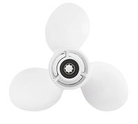 BHDD Hélice en Alliage d'aluminium à 3 pales, hélice Hors-Bord Marine pour Yamaha 9.9-15Hp, 8 Dents cannelées, hélice de Bateau Moteur Hors-Bord hélice Moteur hélice de Remplacement, léger