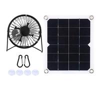 BHDD Ventilateur alimenté par Panneau Solaire, Ventilateur de Grenier à énergie Solaire Portable 10W 6V USB, Ventilateur Solaire photovoltaïque pour la Maison, Le Bureau, la Serre