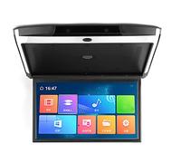 BHDK Lecteur aérien de Voiture, 17,3 Pouces IPS 1080P WiFi Bluetooth Rabattable Moniteur de Voiture aérien Support Android Hdmi AV FM USB Support de Toit Rabattable Compatible même écran de téléphone