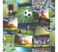 BHF Fd41915 fantaisie Football Collage papier peint - Multicolore (2 pièces)