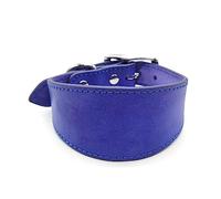 BHFYOB Collier rembourré doux en cuir pour chiens whippets salukis lévriers collier réglable pour chiens de grande race