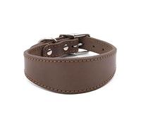 BHFYOB Collier rembourré doux en cuir pour chiens whippets salukis lévriers collier réglable pour chiens de grande race