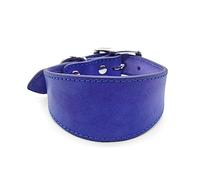 BHFYOB Collier rembourré doux en cuir pour chiens whippets salukis lévriers collier réglable pour chiens de grande race