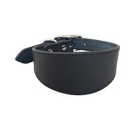 BHFYOB Leathers Collier en cuir pour chien, doublure souple, pour whippets, salukis, lévriers, collier réglable pour grandes races