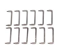 BHFZIAP Lot de 12 boutons de porte et tiroir pour maison de poupée à l'échelle 1/12 Argenté