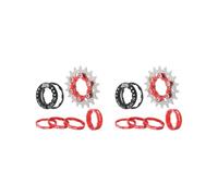 BHFZIAP Lot de 2 entretoises de cassette à vitesse unique pour vélo Rouge