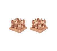 BHFZIAP Lot de 2 jeux de société traditionnels Tic-Tac-Toe Pushing Me XO pour jeu de puzzle familial