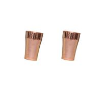 BHFZIAP Lot de 2 tasses Moscow Mules 400 ml robustes en cuivre pur pour thé, lait, maison, sans poignée