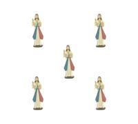BHFZIAP Lot de 5 statues de Jésus Divine Miséricorde en résine pour intérieur bureau pendaison de crémaillère