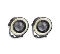 BHGMGEBLV Feux Anti-Brouillard Feu Antibrouillard LED Pour Voiture Œil D'ange 12V 2.5 3 3.5 Pouces Projecteur COB Anneau Halo DRL Pour Une Mauvaise Visibilité(White-2pcs,3.5 inch)