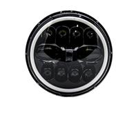 BHGMGEBLV Phare Avant Pour Jeep Pour Wrangler JK Pour JKU TJ LJ 1997-2018 H6024 Projecteur 7 Pouces Phare LED Phare LED Et Halo Angel Eyes Clignotant DRL Feux Avant(Black 1 PCS)