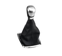 BHGMGEBLV Pour Ford Pour Focus 2 MK2 2005-2008 5 6 Vitesses Pommeau De Levier Vitesse HandBall Guêtre Botte Couverture En Cuir Bouton Levier Vitesse(Silver 6 Speed)