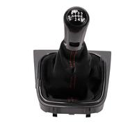 BHGMGEBLV Pour VW Pour Golf 5 6 MK5 MK6 R32 Pour GTI 2004-2009 Pommeau De Levier Vitesse Manuel Voiture En Cuir Suédé Bouton Levier Vitesse(6 Speed-C)