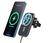 BHHB 15W Chargeur Induction Voiture Charge Rapide, Chargeur sans Fil Voiture Rotation 360° Support Téléphone Voiture Compatible avec i-Phone 16/15/14/13/12/Pro/Pro Max/Mini
