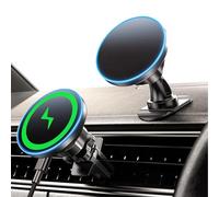 BHHB 15W Support Telephone Voiture Magsafe Chargeur, Chargeur Voiture Magsafe, Tableau de Bord/Ventilation Support Magsafe Voiture pour iPhone 17 16 15 14 13 12 Pro Max Plus Mini Pro/17 Air