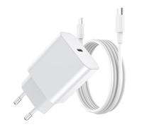 BHHB 20W Chargeur USB C, Bloc d'alimentation Adaptateur Conçu pour A-pple, Prise USB C Rapide Compatible avec i-Phone 17/16/15/14/13 Pro Max, Air-Pods i-Pad, Samsung Galaxy S25/24/23(1 Pack+Cable)