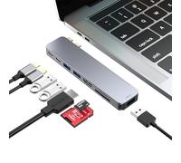 BHHB M82s Hub USB C Adaptateur pour MacBook Pro Air Dock 8 en 2 Adaptateur pour Mac Book 4K@60Hz HDMI Thunderbolt 4/3, USB 3.0, SD/TF, Hub USBC Docking Station d'accueil USB C pour Mac M5 M4 M3 M2 M1