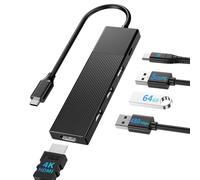 BHHB M86 Hub USB C HDMI 4K/ PD 100W/ USB 3.0 5Gbps/ 2*USB 2.0, Hub USBC Multi Ports Adaptateur USB-C vers HDMI, Station d' Accueil Multiport Compatible avec MacBook Pro/Air, Mac, Type-C PC Portable