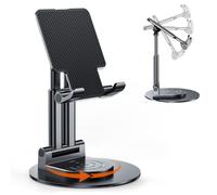 BHHB Support Telephone burea, Porte Telephone avec Rotatif à 360° Support Smartphone Portable Phone Holder pour iPhone Samsung Huawei, Smartphones, iPad Mini, Kindle et Plus Encore (Noir)