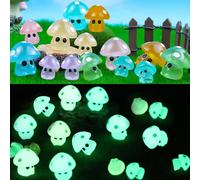 BHHBB-14 pièces assorties accessoires de jardin de fées Figure esprits de la forêt brillent dans le noir elfes des arbres Anime décoratif Kodama décoration de jardin décoration de pot de jardinage