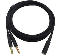 BHHBB-Casque Splitter Câble pour HyperX Cloud Core/HyperX Cloud II/HyperX Cloud Mix/Cloud Flight/Alpha - Cordón Audio 2en1 Connecteur Adaptateur Jack 3.5mm vers PC