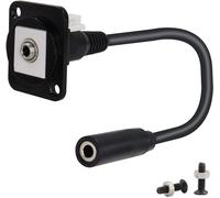 BHHBB-Connecteur de panneau stéréo TRS 1/8, TRS 3,5 mm femelle vers femelle, coupleur court passe-câble, support de panneau XLR pour câble stéréo, haut-parleur et casque