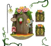 BHHBB-Décorations Arbre Elfe en Miniature, Décoration du Jardin extérieur, Arbre Art Décorations, Décoration de la Porte de la Maison des fées 3D, Un Accessoire pour Jardin pour Gnoms et Fées
