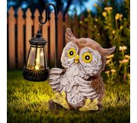 BHHBB-Solar Garten Statuen Eule Figur Lichter für draußen, Hof, Garten Dekor Einzigartige Geschenke für Mama, für Frauen, Dekoration für Patio