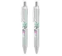 BHHJKK 1 stylo à bille noir rétractable à encre gel lisse et pointe fine de 0,5 pour l'école, le bureau, motif girafe amusant