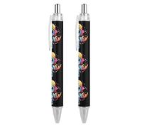 BHHJKK Axolotl Lot de 4 stylos à bille rétractables pour joueur de tennis 0,5 mm, écriture lisse et prise en main douce pour fournitures de bureau