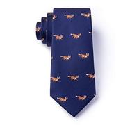 BHHJKK Cravate hipster pour homme Motif renards rôdeurs Bleu marine