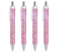 BHHJKK Dahlia Stylo à bille rétractable avec fond floral Noir Pointe fine 0,5 mm Séchage rapide Écriture lisse 1 pièce