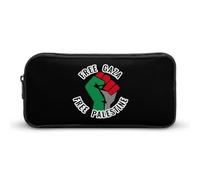 BHHJKK Free Gaza Free Palestine Trousse à crayons amusante Grande capacité Pochette de rangement Portable Pen Organizer, Comme indiqué sur la photo, Taille unique, Trousses à crayons
