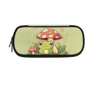 BHHJKK Golden Retriever - Trousse à crayons jaune pour enfants avec grande capacité pour filles, pochette à fermeture éclair, Grenouille champignon-1, Taille unique, Trousses à crayons