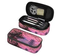 BHHJKK Grande trousse à crayons avec compartiments à fermeture éclair pour enfants, adolescents, étudiants, fournitures scolaires, Fleurs de cerisier du Japon et Mont Fuji, Taille unique, Trousses à