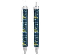 BHHJKK Happy Chanukah Lot de 4 stylos à bille rétractables à pointe fine (0,5 mm) Noir