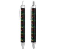 BHHJKK Happy Kwanzaa Stylo à bille rétractable à encre noire Cadeau pour étudiants Fournitures de bureau Papeterie