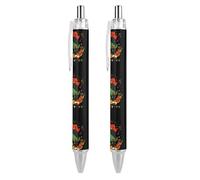 BHHJKK Happy Kwanzaa Stylo à bille rétractable à encre noire Cadeau pour étudiants Fournitures de bureau Papeterie